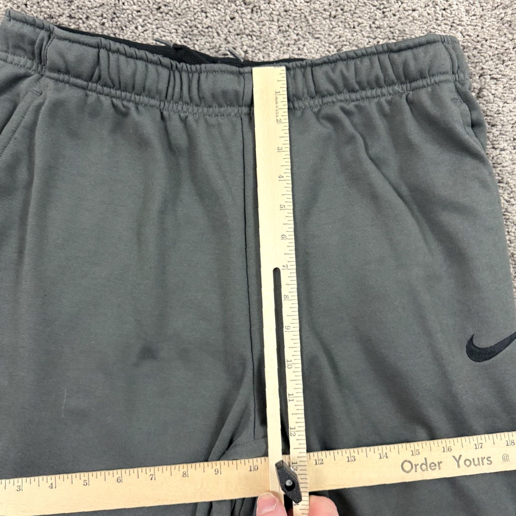 Nike Nike Sweatpants Mens L Gray Dri-Fit Fleece Pockets Drawstring Breathable Gym Tapered Inseam 29" Regular Fit Pants Sports Size US 32 / EU 48 - 5 Thumbnail