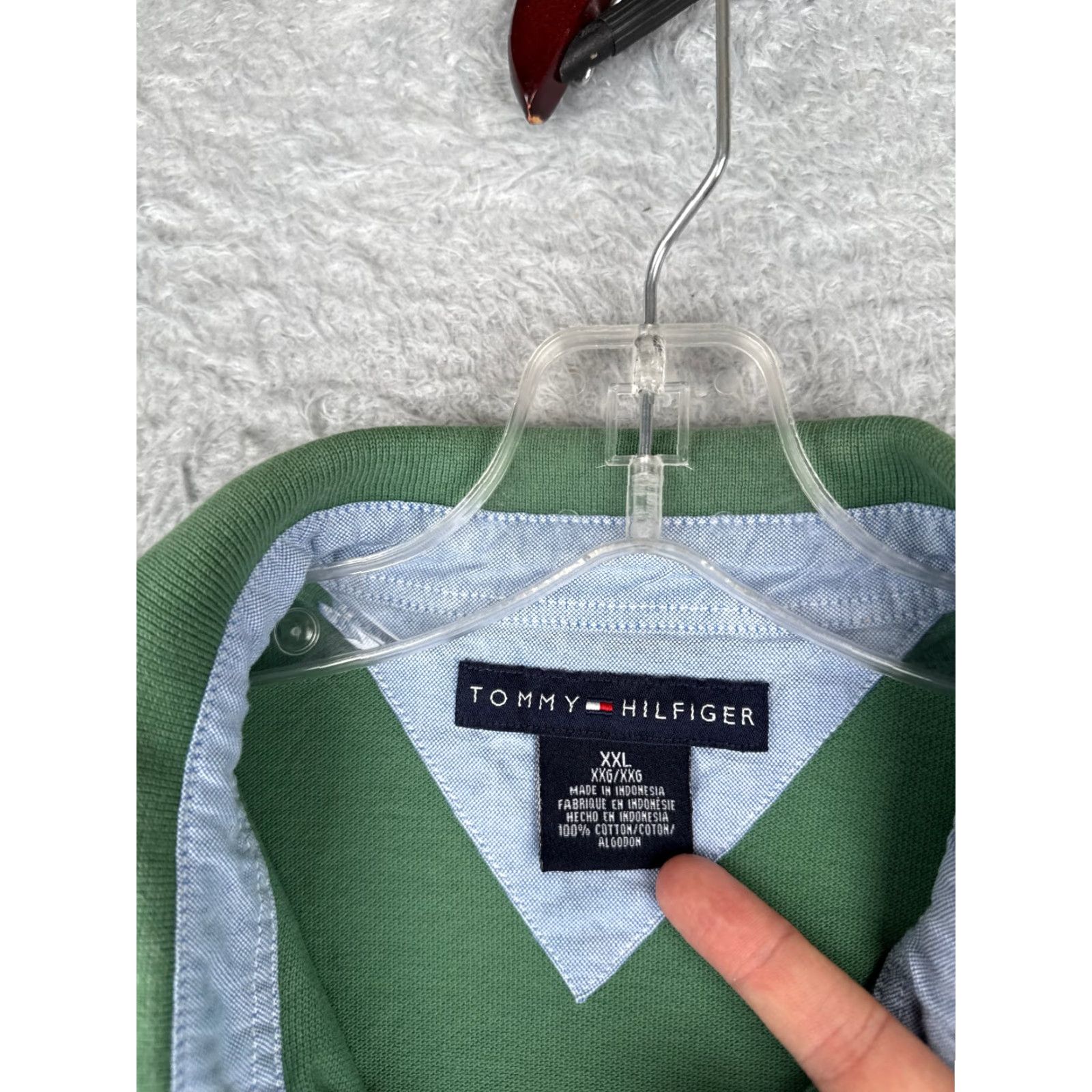 Tommy Hilfiger Tommy Hilfiger Polo Shirt Men 2XL Green Short Sleeve Jersey Crest Shirt Slim Fit Casual Polo Mens Size US XXL / EU 58 / 5 - 7 Thumbnail