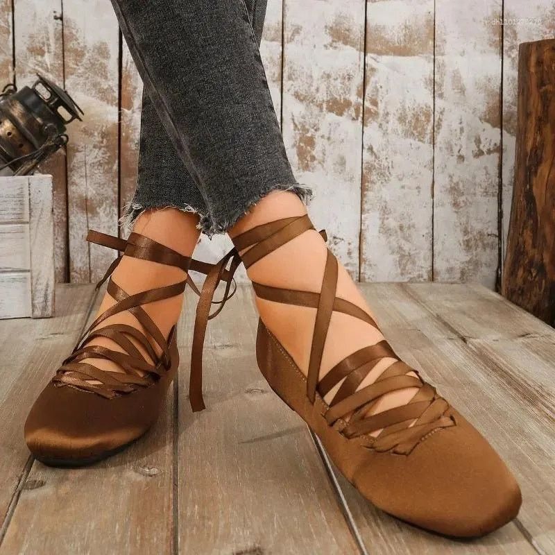 Zara ZARA Lace Up Ballet Flats NWT Size US 7.5 / IT 37.5 - 14 Thumbnail