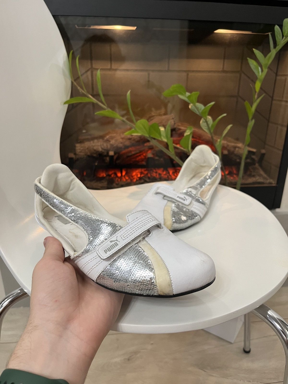 Puma 🔥RARE Puma Speed Cat Silver 00’s Ballets Flats Vintage Shoe Size US 9 / IT 39 - 2 Thumbnail