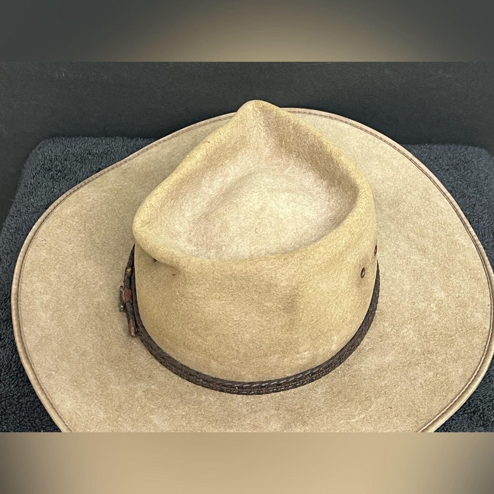 Other Akubra Hat 59-61 Stockman Imperial Fur Felt Cowboy Australia Size ONE SIZE - 6 Thumbnail