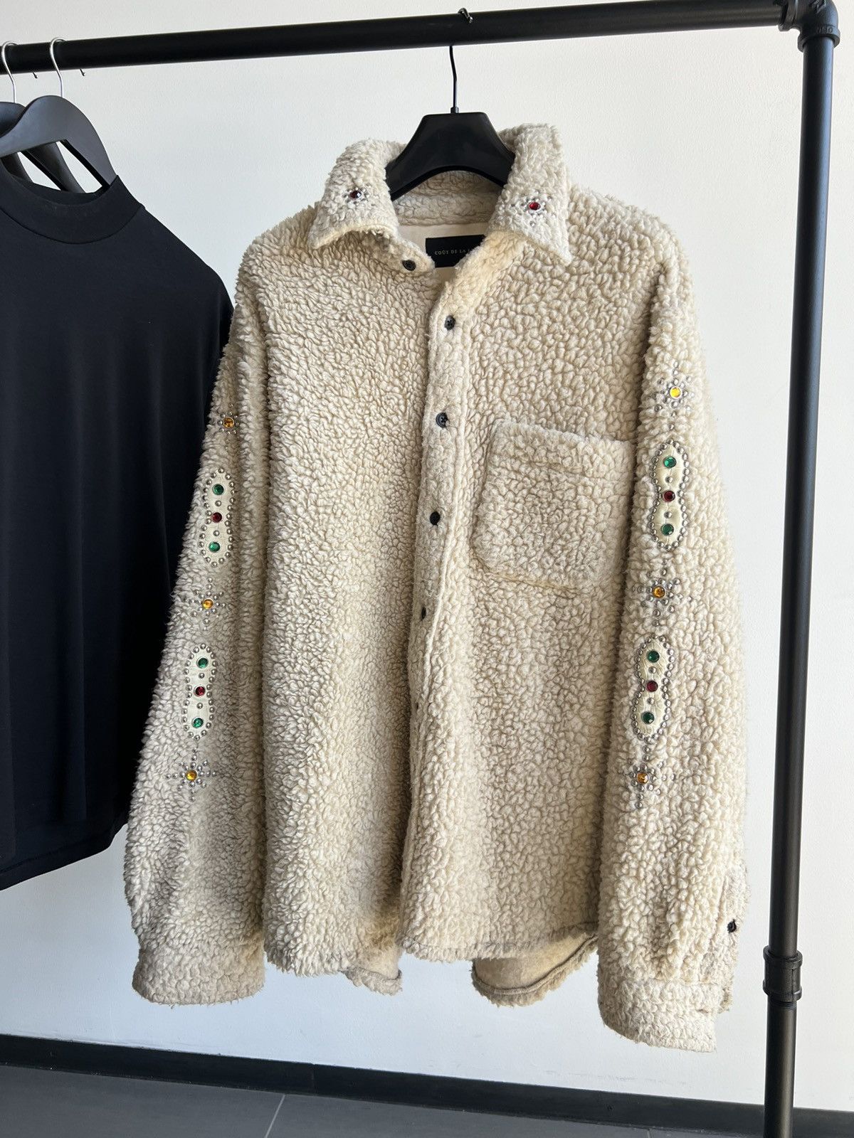 Cout de la Liberte Western Jeweled Embellished Rhinestone Gem Wool Jacket Size US M / EU 48-50 / 2 - 2 Thumbnail