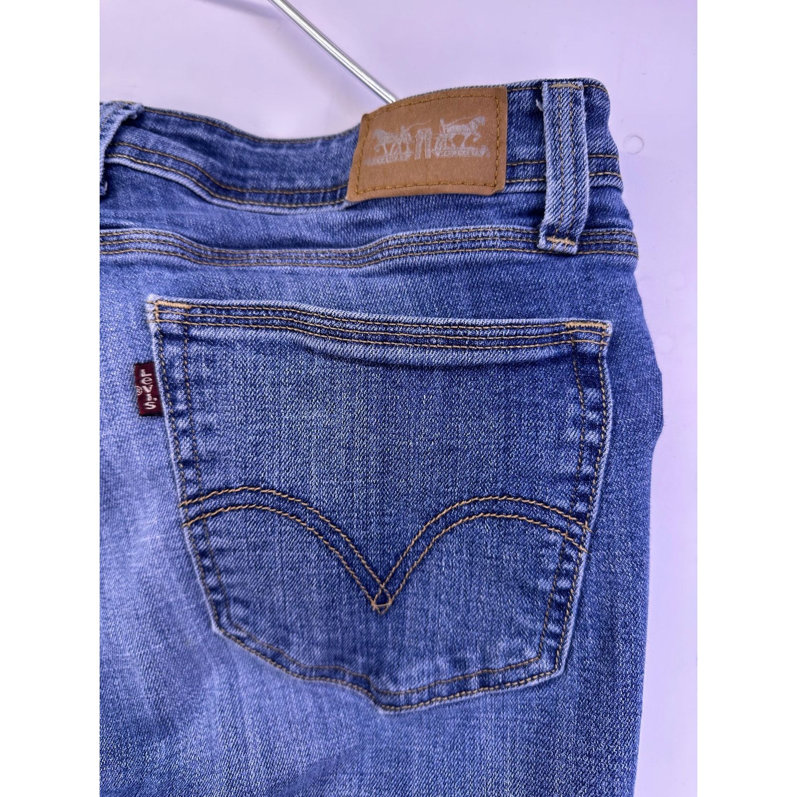 Levi's Vintage 2004 529 Levi’s Batwing Blue Jeans BootCut Size 14 Size 36" / US 14 / IT 50 - 10 Thumbnail