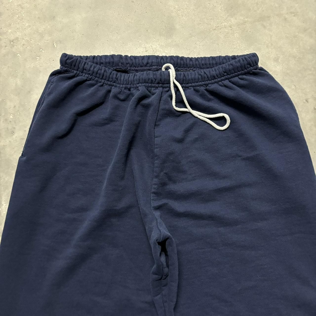 Japanese Brand × Vintage Crazy Vintage Y2K/2000s Navy Blue Skater Essential Sweatpants! Size US 30 / EU 46 - 4 Thumbnail