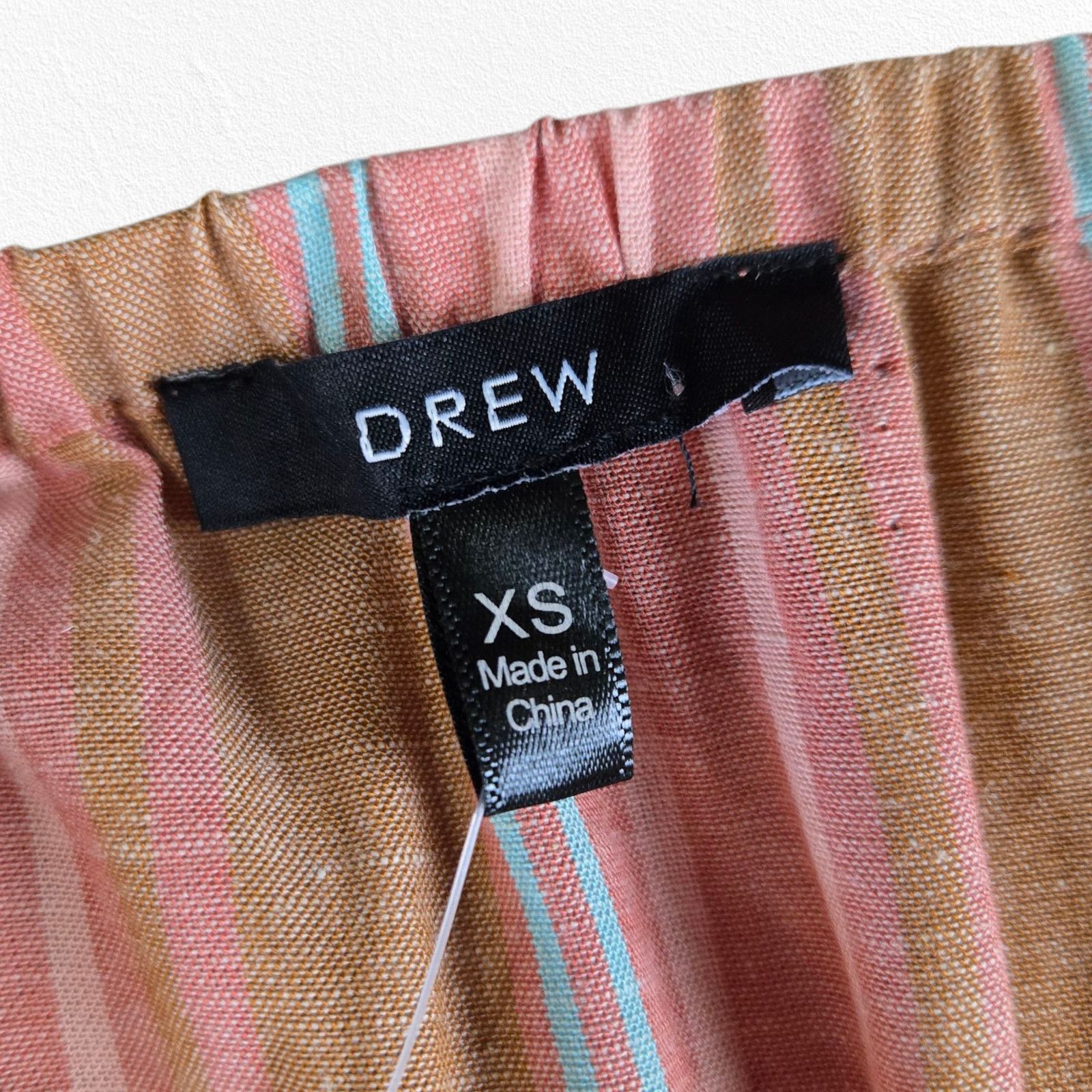 Drew Drew Strapless Striped Linen Blend Wide Leg Jumpsuit Size XS Size 26" / US 2 / IT 38 - 12 Thumbnail