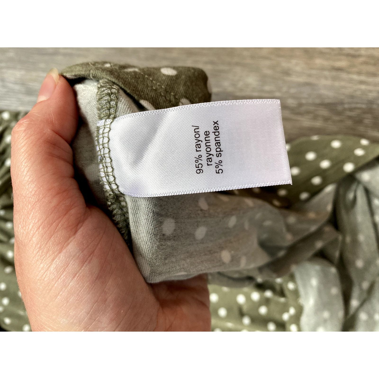 Other Maurices Polka Dot Green Midi Dress 0X Soft A-line Fit Flare Size XXL / US 16-18 / IT 52-54 - 3 Thumbnail