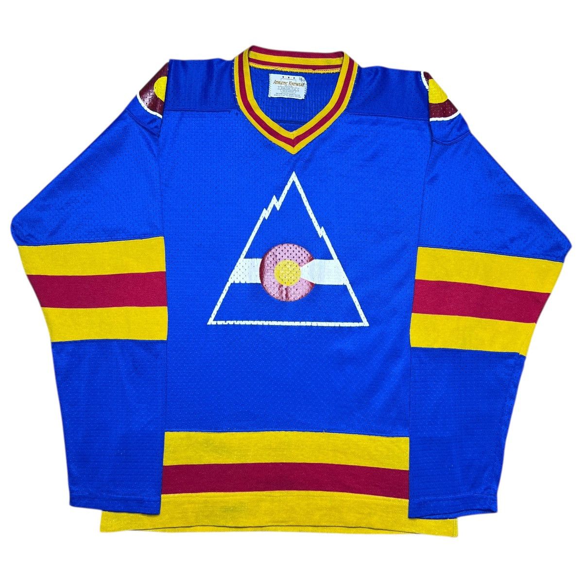 NHL 1970s NHL Colorado Rockies Athletic Knitwear Hockey Jersey Size US XS / EU 42 / 0 - 1 Thumbnail