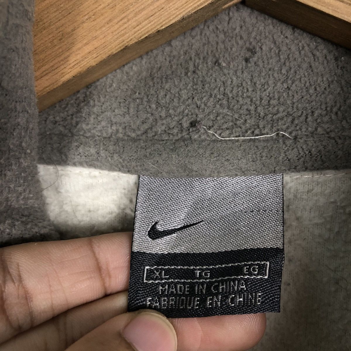 Nike × Vintage 🔥90’s Vintage Nike Zipper Fleece Jacket Size US XL / EU 56 / 4 - 12 Thumbnail