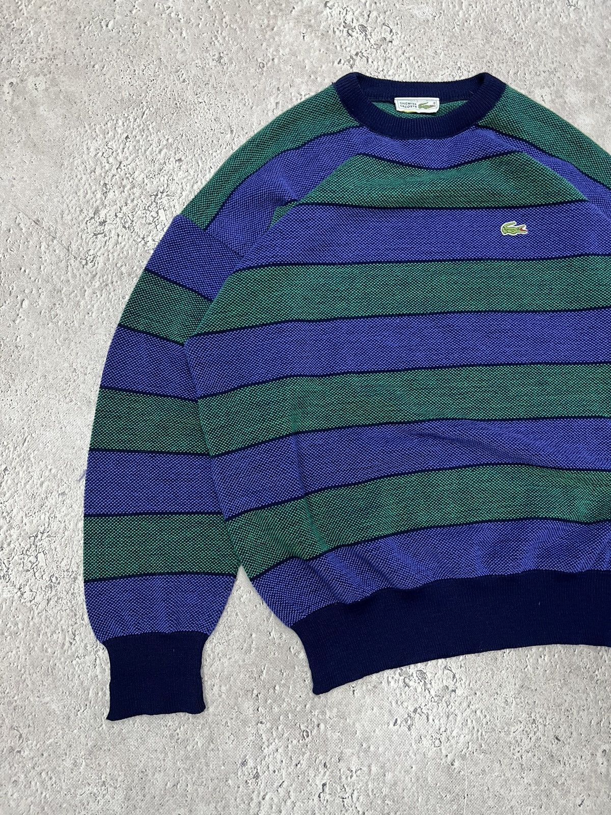 Lacoste × Vintage Lacoste vintage sweater striped size burgundy y2k Size US L / EU 52-54 / 3 - 3 Thumbnail
