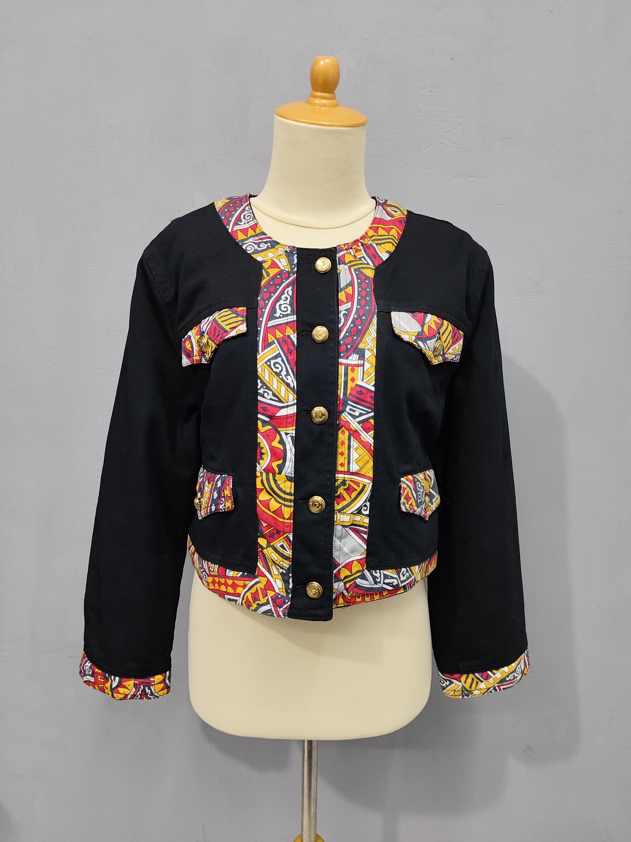 Moschino 90s Moschino- Archive Baroque Trim Graphic Cropped Jacket Size L / US 10 / IT 46 - 12 Thumbnail