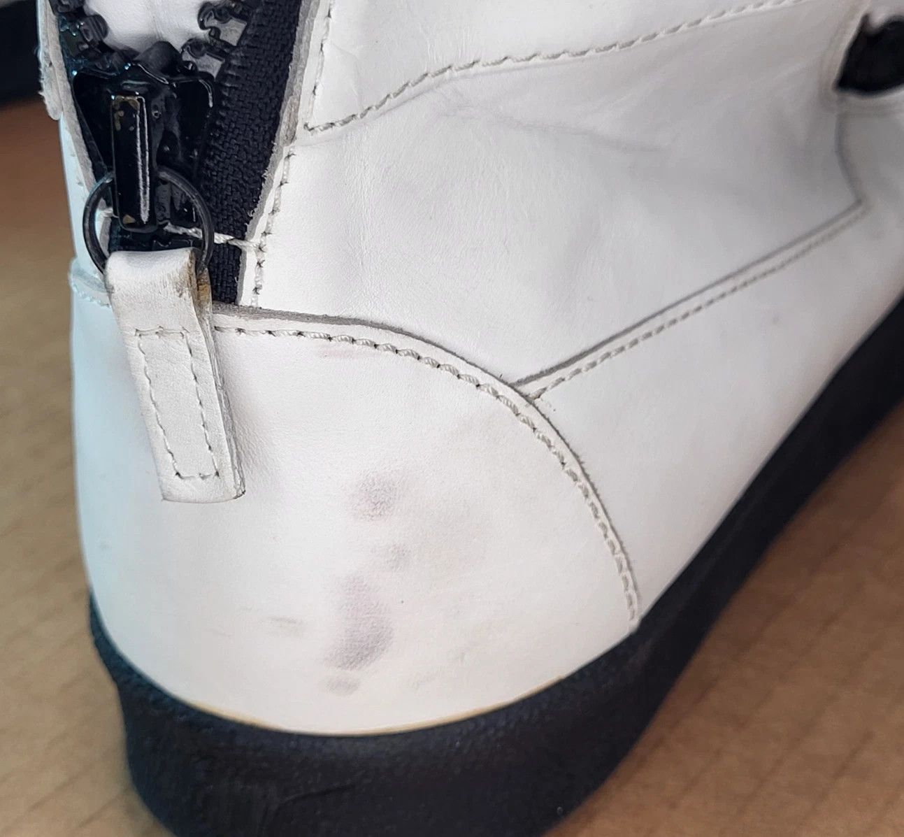 Giuseppe Zanotti Giuseppe Zanotti White Leather High Top Sneakers Dbl Zippers Size US 15 / EU 48 - 11 Thumbnail