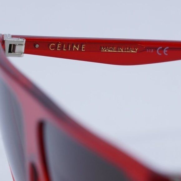 Celine New Celine CL40006I 66K Sunglasses - Red Frame, Grey Lenses Size ONE SIZE - 9 Thumbnail