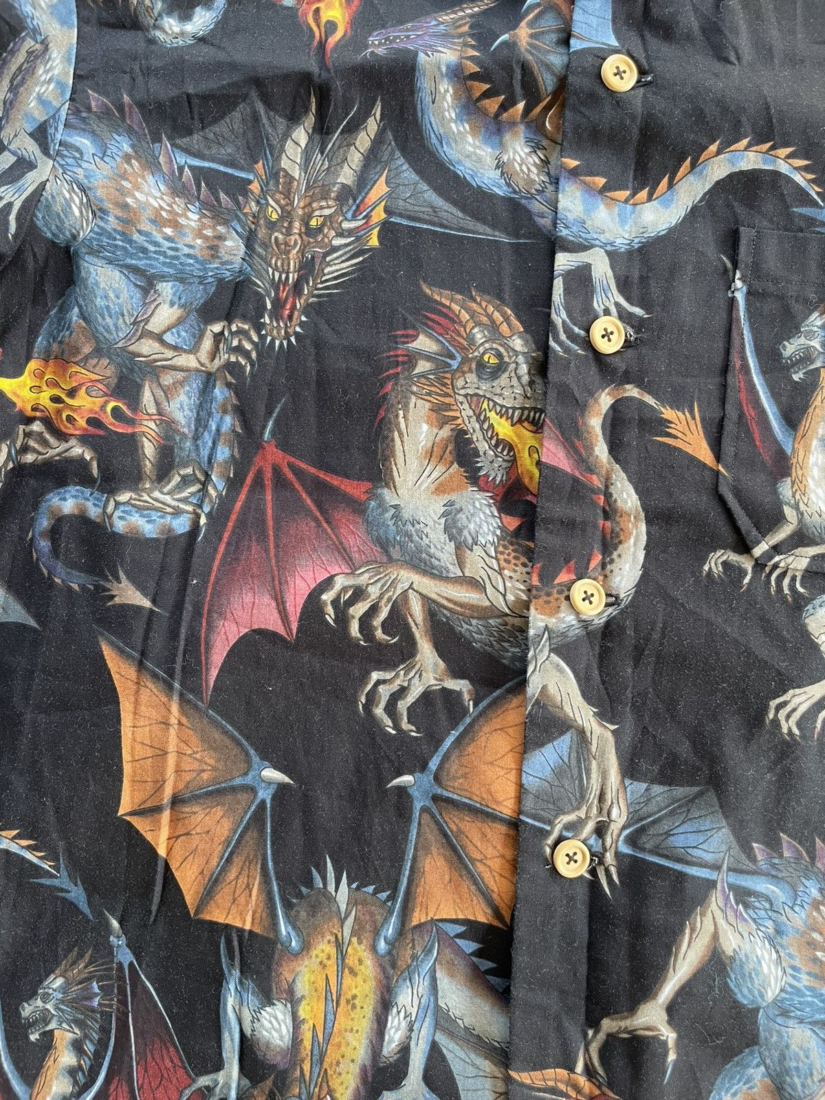 Vintage VINTAGE HAWAIIAN shirt DRAGONS Size US L / EU 52-54 / 3 - 5 Thumbnail