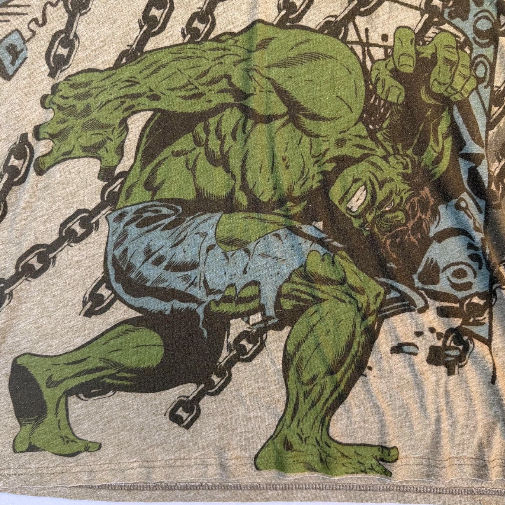 Vintage Marvel Comics Hulk Shirt Mens XL Heather Green All Over Print Graphic 2009 Tee Size US XL / EU 56 / 4 - 3 Thumbnail