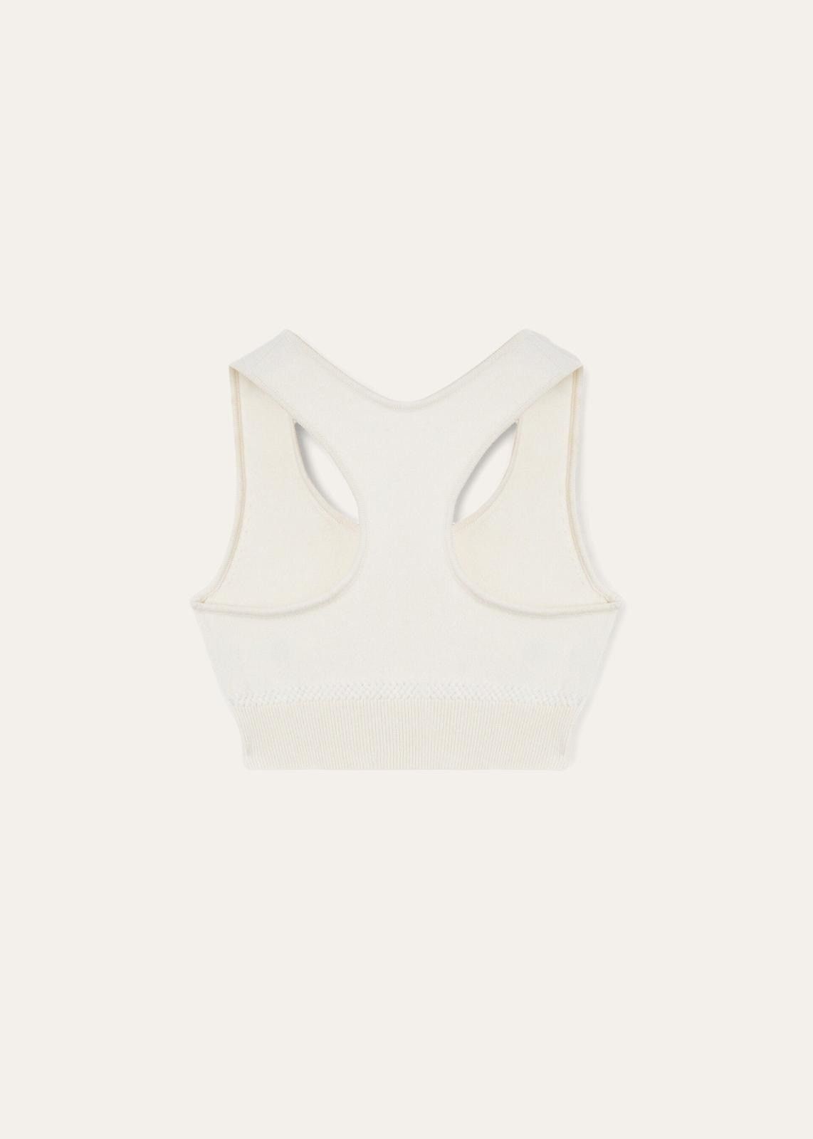Loro Piana o1srvl11e1125 FAN1851 Cocooning Crop Top in White Size XS / US 0-2 / IT 36-38 - 2 Thumbnail