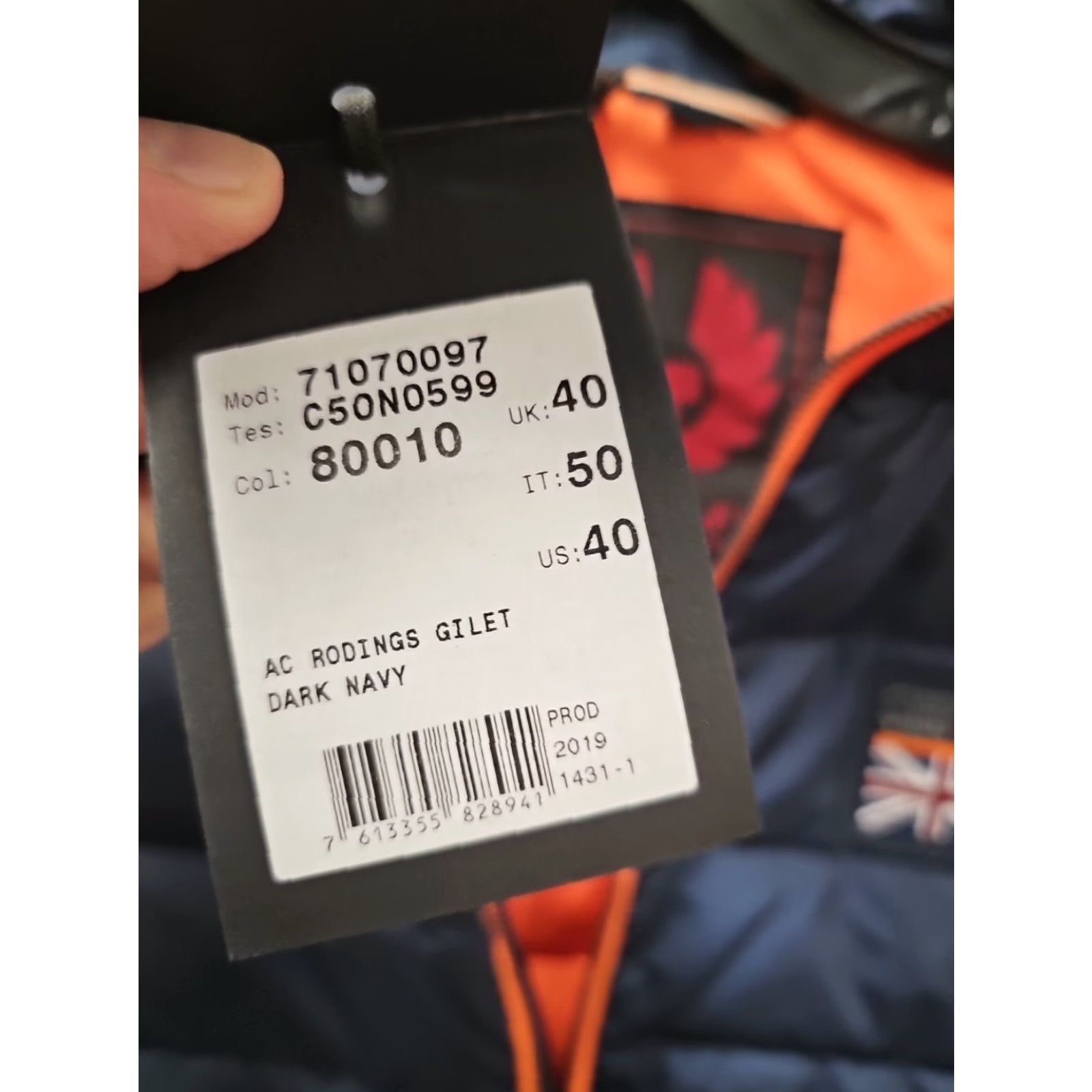 Belstaff VINTAGE Belstaff BRITTANIA CUP DOWN GILET VEST 40 Mens Blue Red Quilted Short Down Dug 23 chest 27.5 length 12/4 Size US XXS / EU 40 - 5 Thumbnail