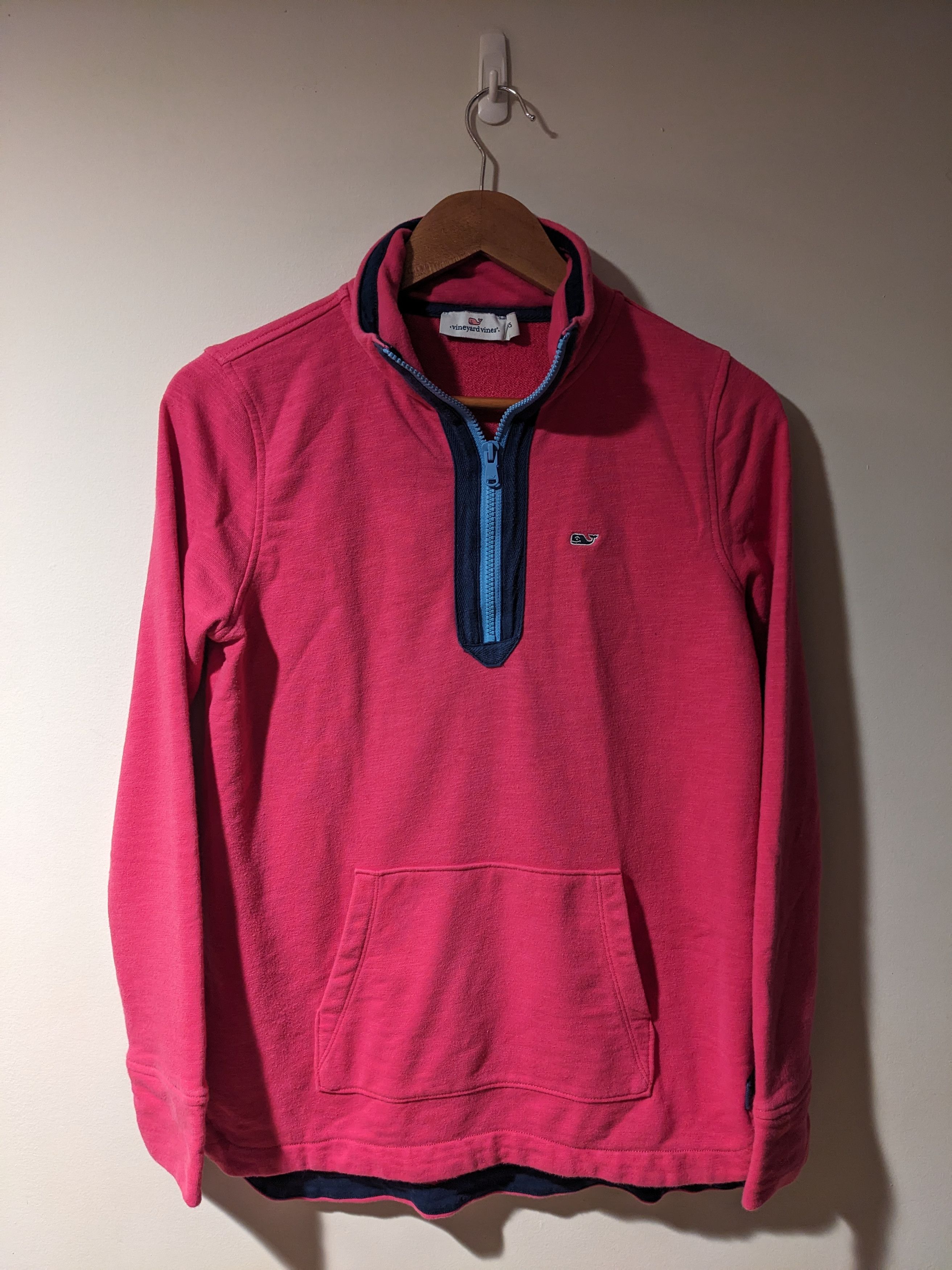 Designer × Vineyard Vines Vineyard Vines Pink X-Small Quarter Zip Sweater Size XS / US 0-2 / IT 36-38 - 1 Thumbnail