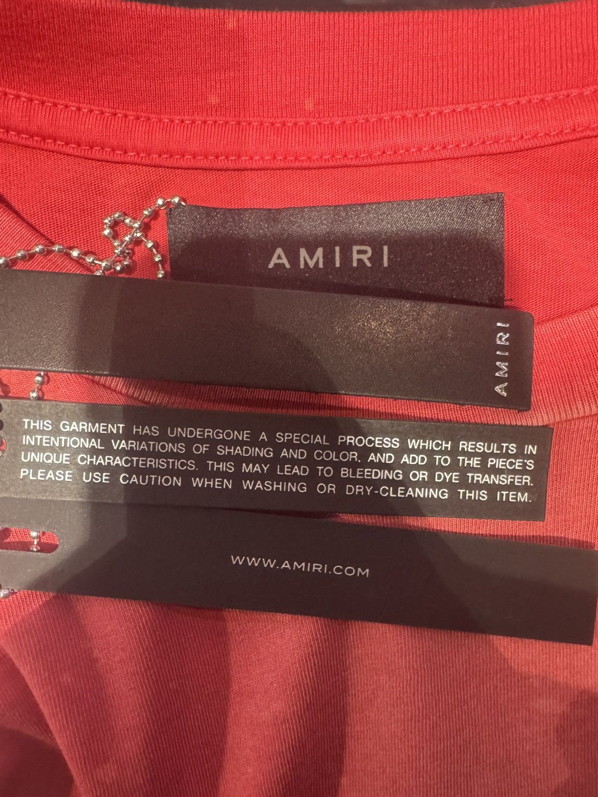 Amiri Amiri Collegiate Red Tee Size US L / EU 52-54 / 3 - 3 Thumbnail