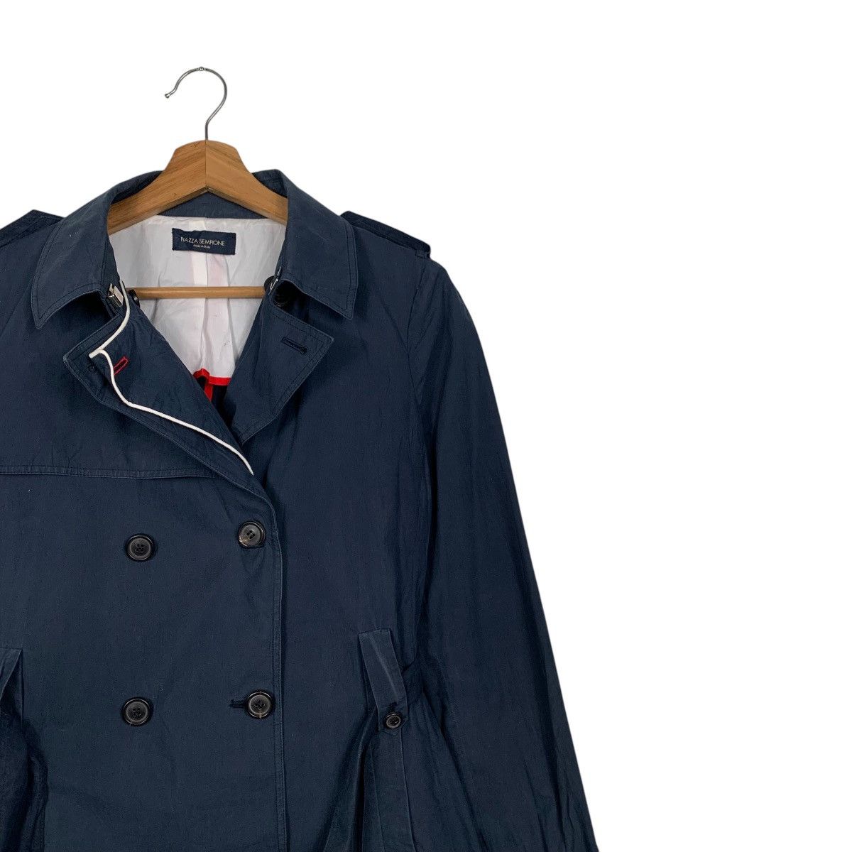 Japanese Brand PIAZZA SEMPIONE Double Breasted Trench Coat #1601-C71 Size M / US 6-8 / IT 42-44 - 5 Thumbnail