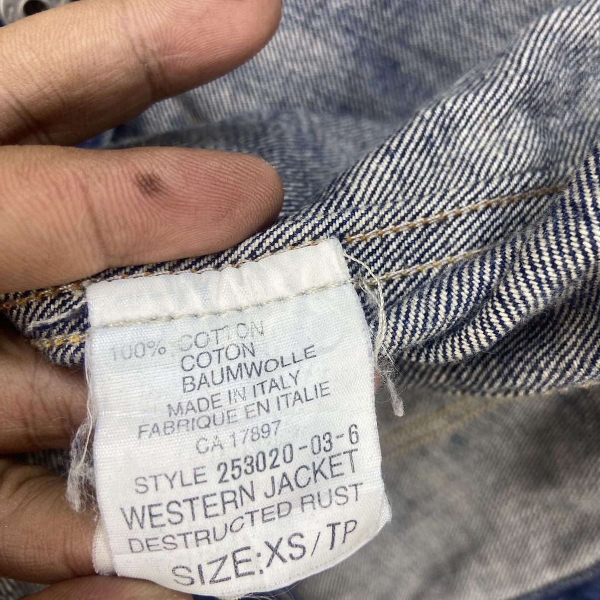 Gap × Vintage Made in Italy Gap Trucker Distressed Western Jacket Size US XS / EU 42 / 0 - 22 Thumbnail