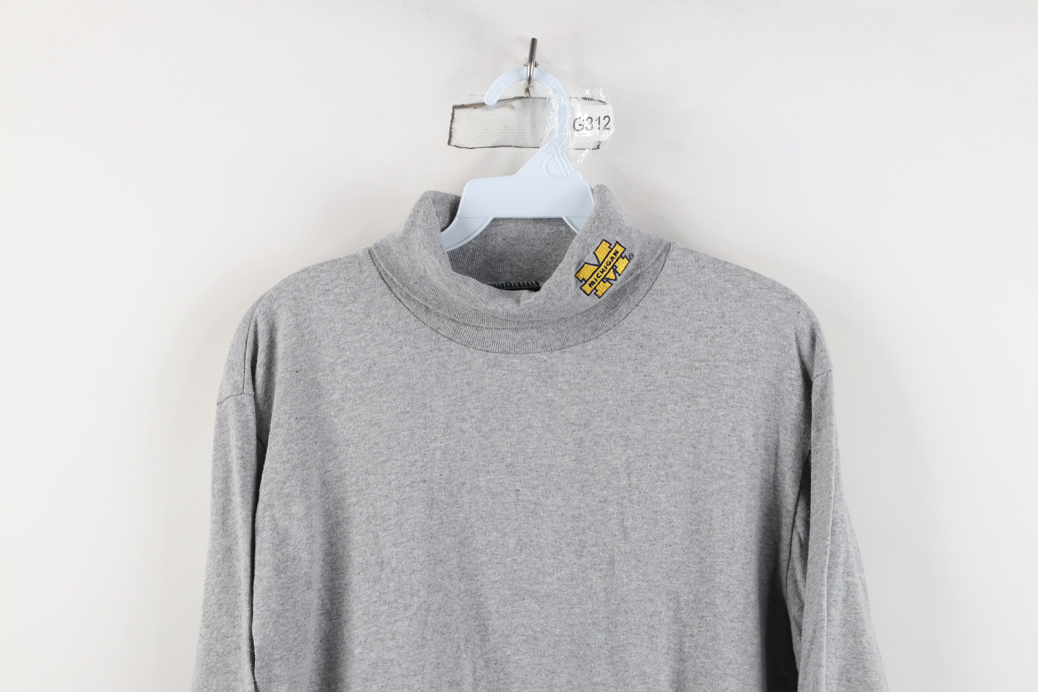 Vintage Vintage 90s University of Michigan Turtleneck T-Shirt USA Size M / US 6-8 / IT 42-44 - 2 Thumbnail