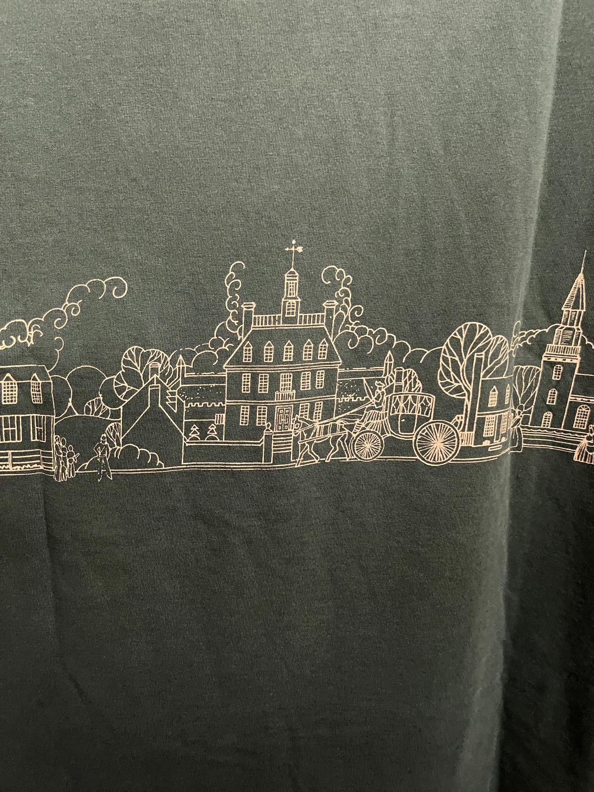 Jerzees VTG Colonial Williamsburg T-shirt Old Town Made in USA - 2XL Size US XXL / EU 58 / 5 - 5 Thumbnail