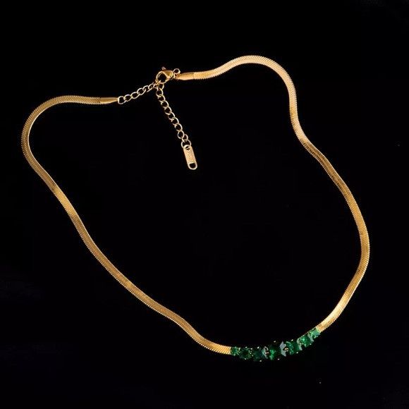 Other 316L Stainless Steel Embedded Zircon Snake Necklace Size ONE SIZE - 1 Thumbnail