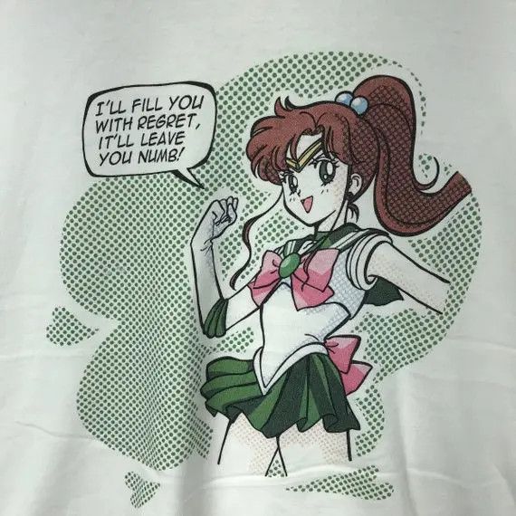 Anime × GU Vtg SAILOR MOON Anime Jupiter Manga Tee Shirt Cartoon GU Size US M / EU 48-50 / 2 - 4 Thumbnail