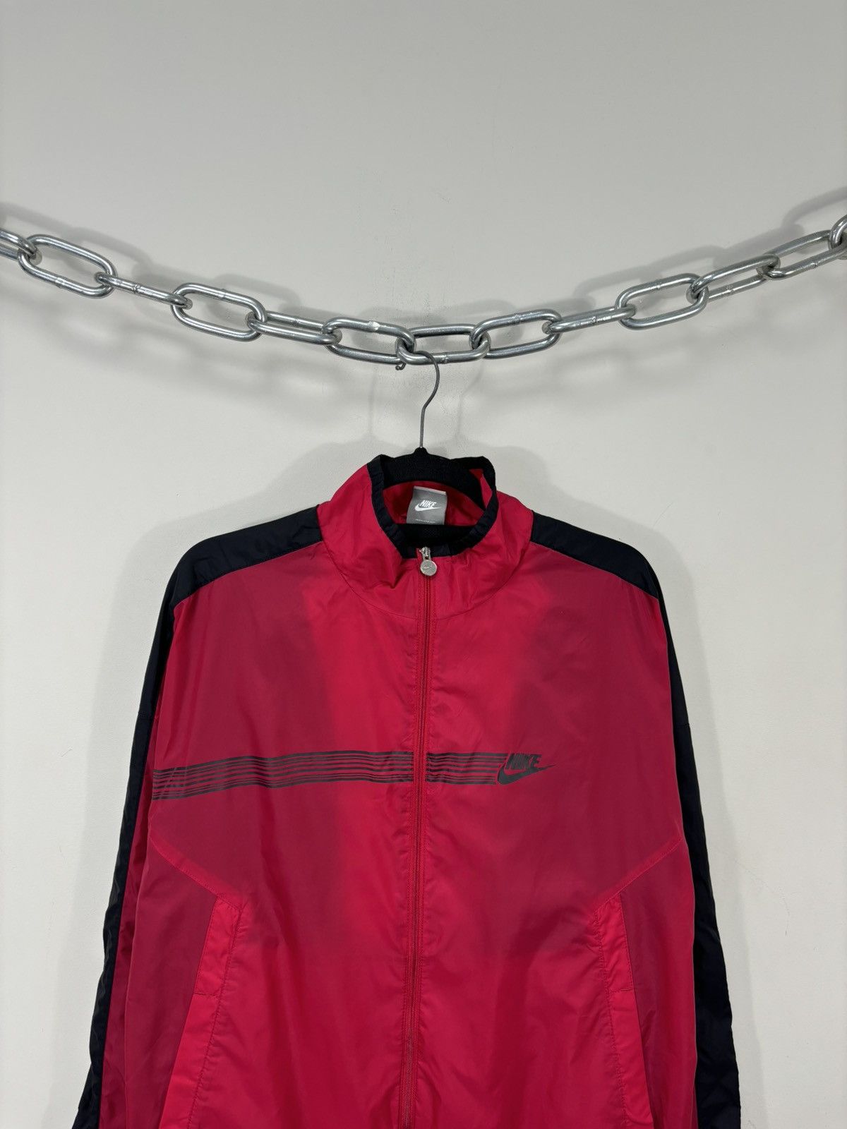 Nike Vintage Nike Y2K Retro Burgundy Full Zip Nylon Track Jacket Size US L / EU 52-54 / 3 - 4 Thumbnail