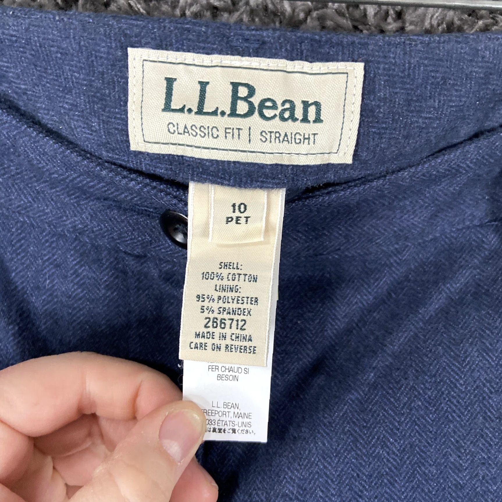 Vintage L.L. Bean Dress Pants Women 10P Petite Straight Blue Classic Fit Pants Womens 10P Size 32" / US 10 / IT 46 - 6 Thumbnail