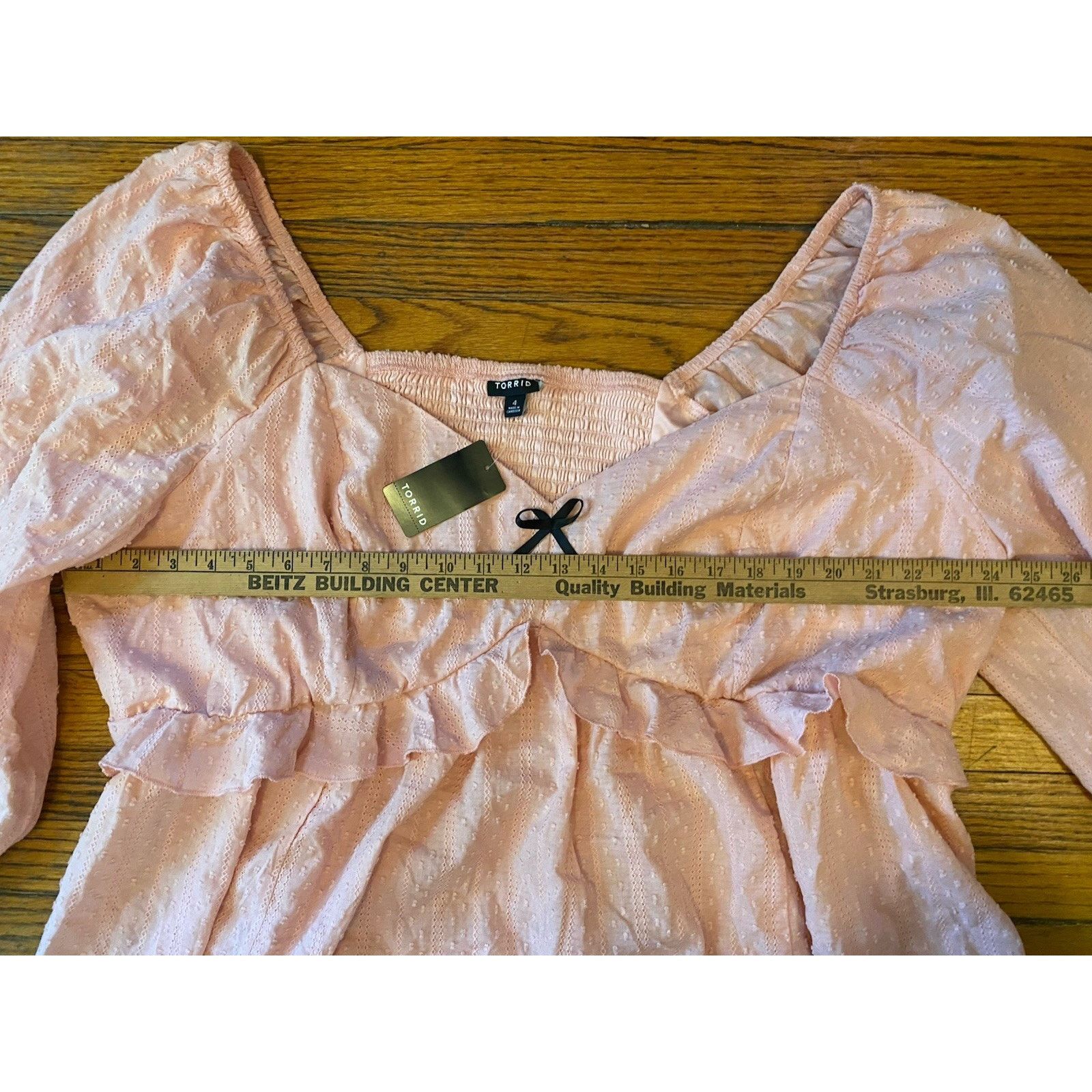 Torrid NWT Torrid Blouse Women’s Shirt Plus 4X $60 Peach Size 4XL / US 24-26 - 5 Thumbnail