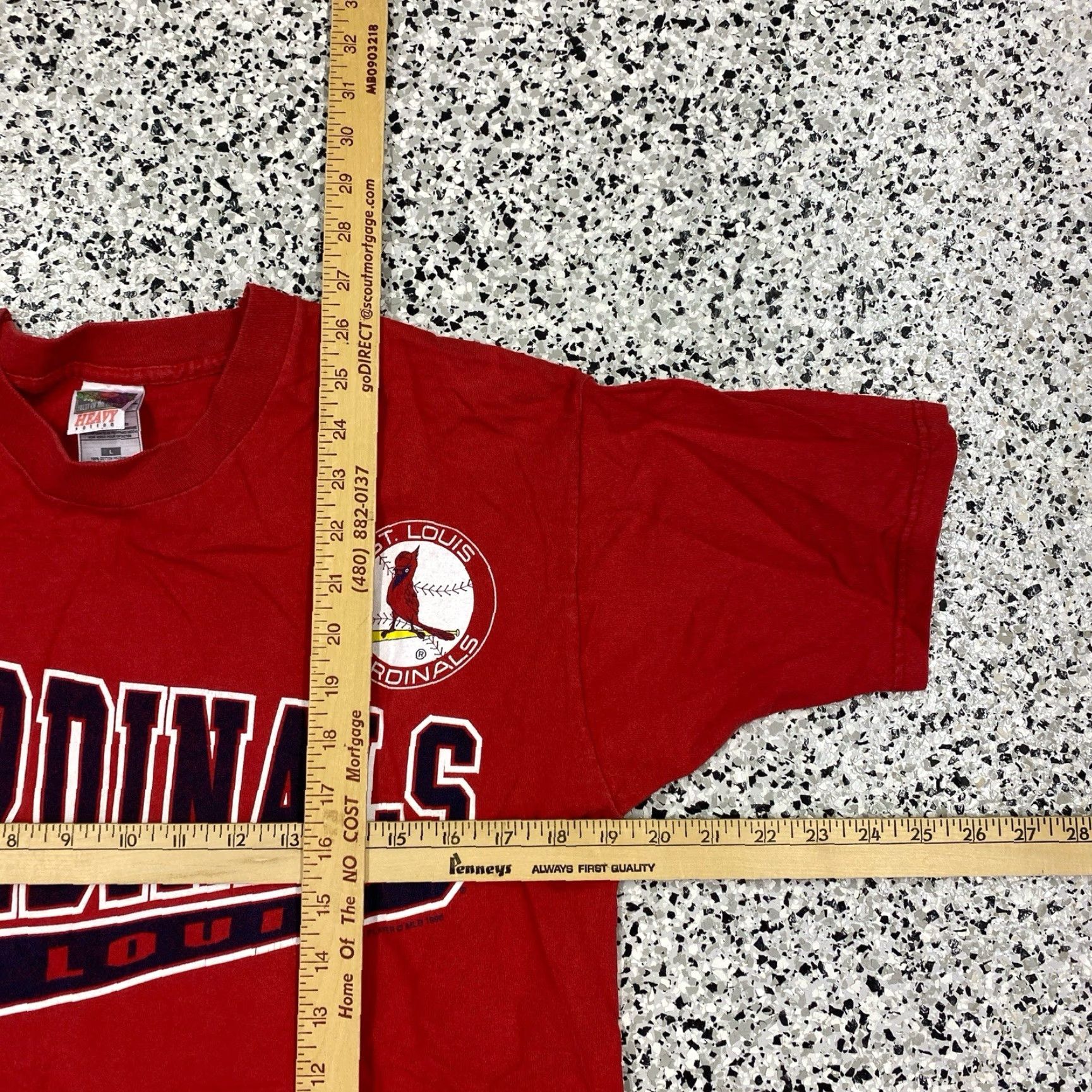 Fruit Of The Loom VINTAGE St Louis Cardinals Fruit of the Loom T-Shirt Red L Mens Graphic MLB Short Sleeve Cotton Size Large Size US L / EU 52-54 / 3 - 3 Thumbnail