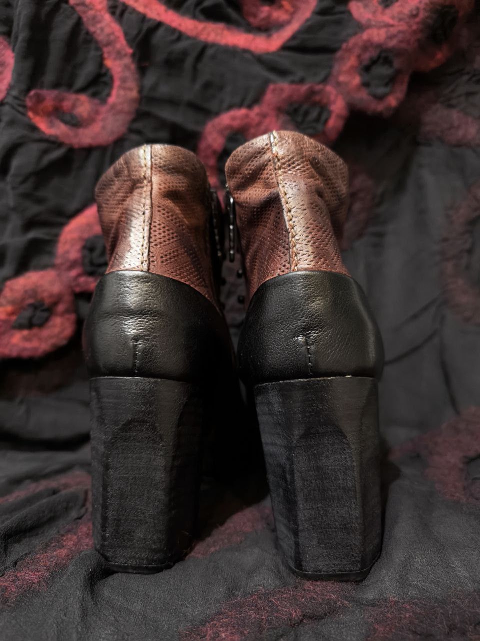 A.S.98 A.S.98 Air Step ankle boots burgundy black leather Size 38 Size US 7.5 / IT 37.5 - 14 Thumbnail