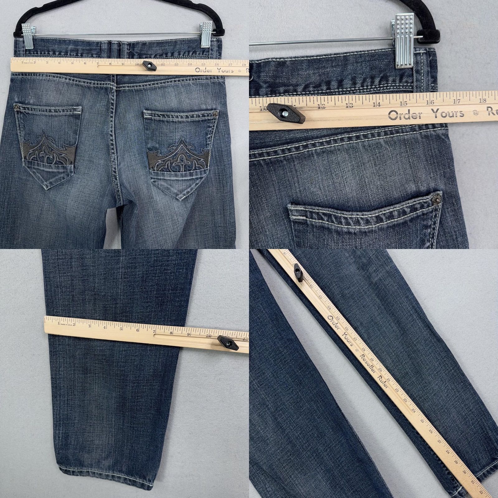 DKNY DKNY Jeans Mens 32x32 Blue Baggy Skater Embroidered Denim Y2K Mall Grunge Size US 32 / EU 48 - 9 Thumbnail