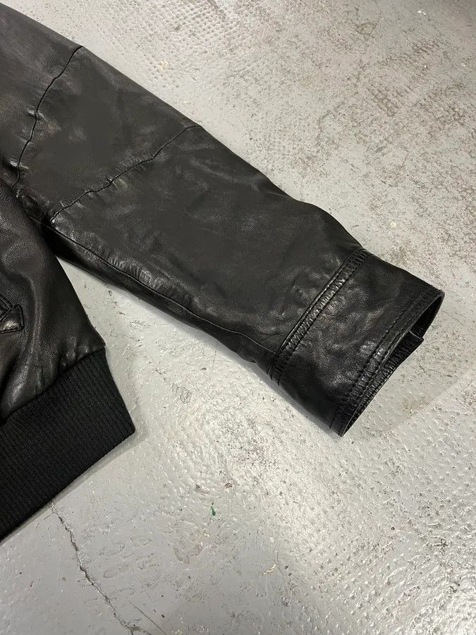 Armani Armani Black Leather Bomber Jacket Size US M / EU 48-50 / 2 - 6 Thumbnail