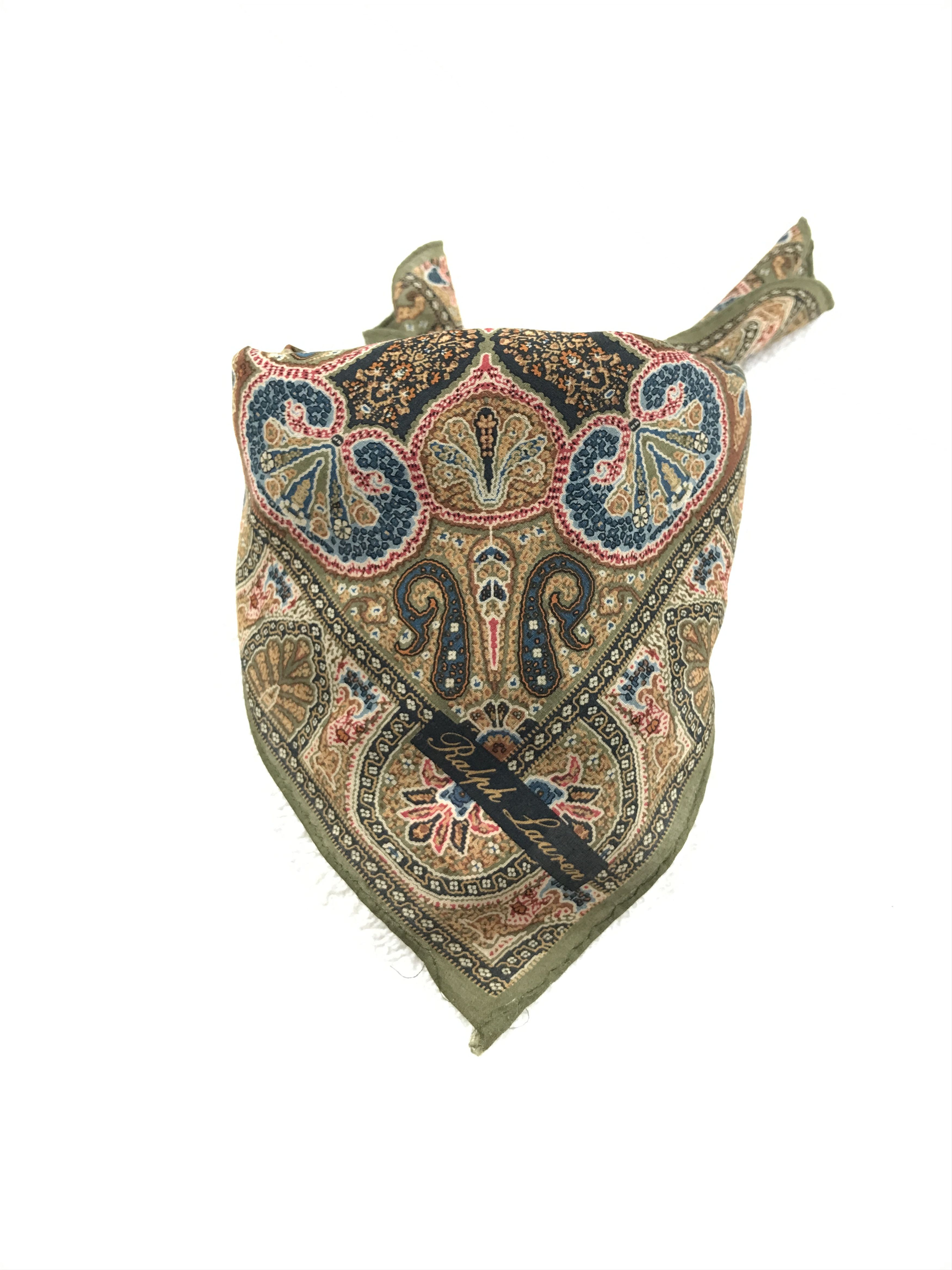 Designer × Ralph Lauren × Vintage Vintage Ralph Lauren Bandana Neckerchief Handkerchief Size ONE SIZE - 3 Thumbnail