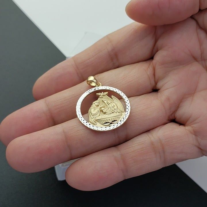 Other Angel & Holy Spirit Baptism Charm 2-Tone 14k YW Gold Pendant Size ONE SIZE - 3 Thumbnail