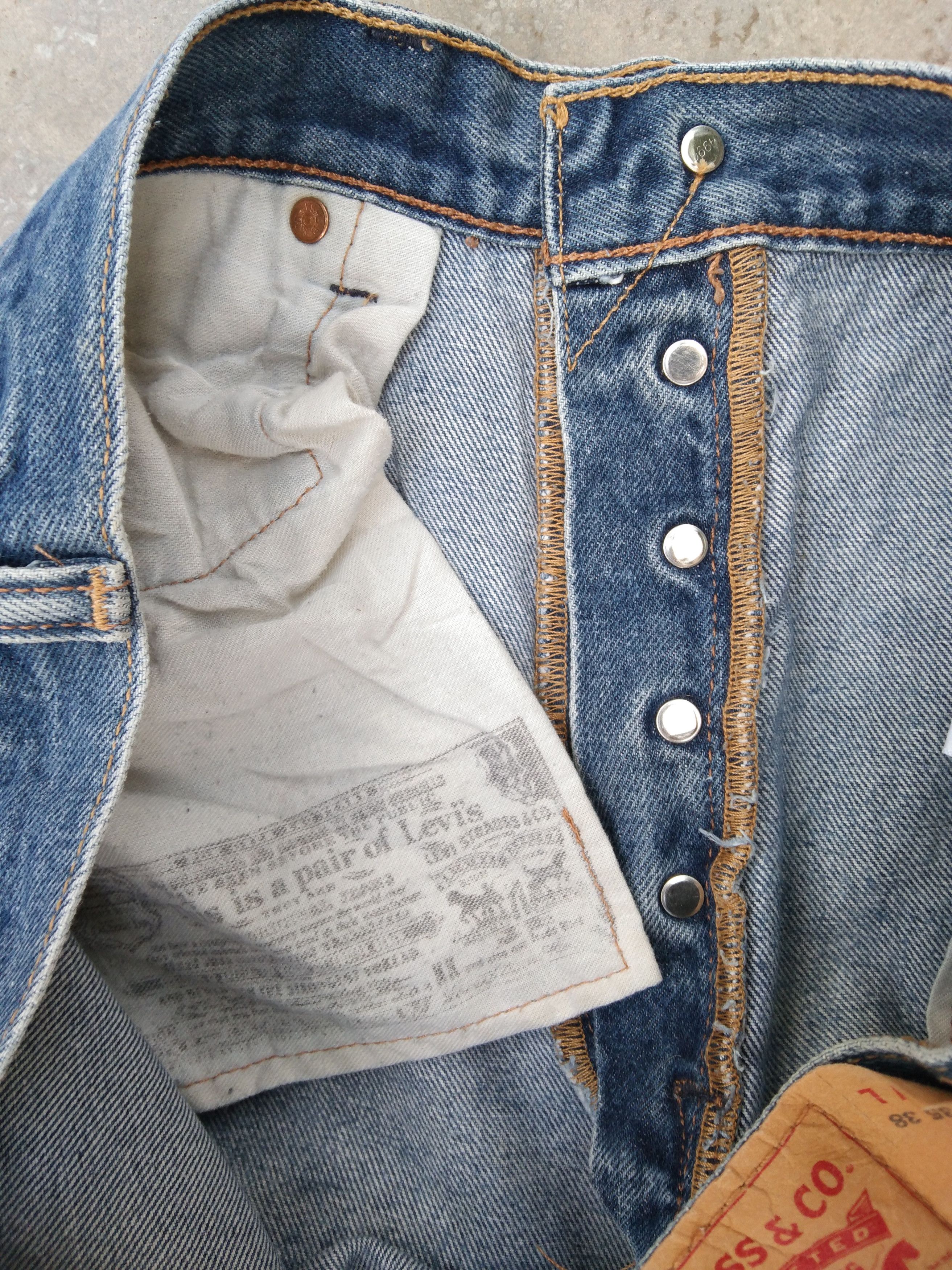 Levi's × Vintage Vintage Levis 501 Distressed Jeans 34x36 Size US 34 / EU 50 - 9 Thumbnail
