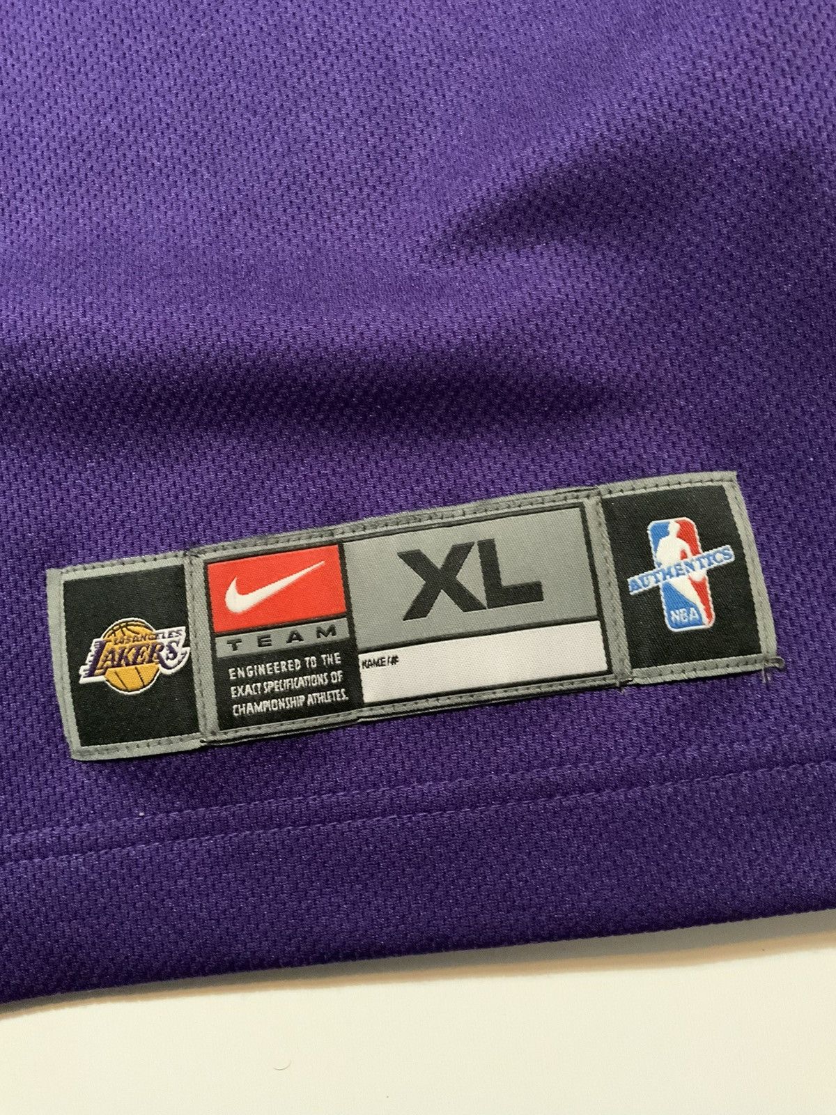 NBA × Nike × Vintage Vintage Nike 99-00 Los Angeles Lakers 1/4 Zip Warm Up Shirt Size US XL / EU 56 / 4 - 5 Thumbnail