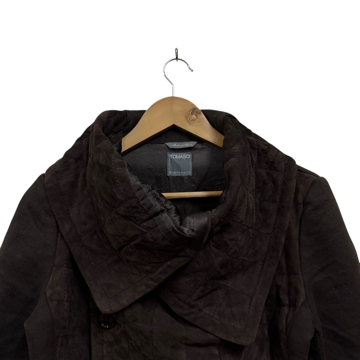 Brunello Cucinelli Tomaso Stefanelli Wrap Jacket Draped Collar Belted Size M / US 6-8 / IT 42-44 - 4 Thumbnail