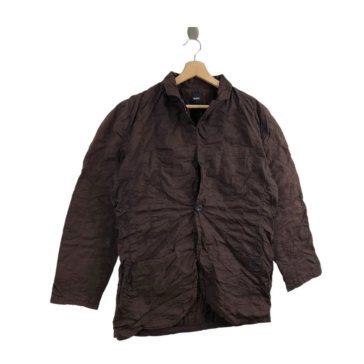 SHIPS Vtg SHIPS JAPAN Premium Cotton 1 Button Sport Coat Blazer Size US L / EU 52-54 / 3 - 3 Thumbnail