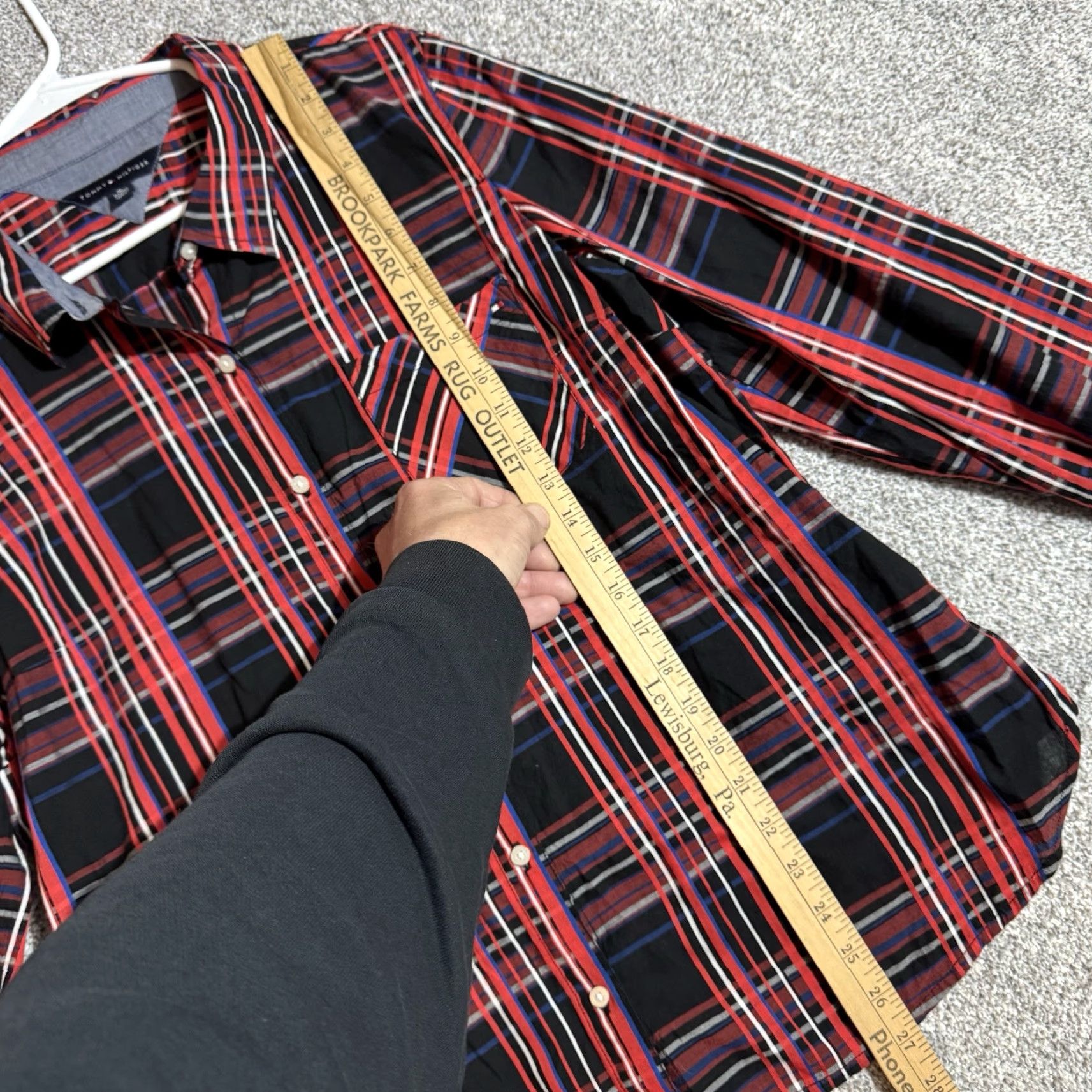 Tommy Hilfiger Tommy Hilfiger Shirt Women XL Plaid Button-Up Casual Office Preppy Academia Multicolor 100% Cotton Size XL / US 12-14 / IT 48-50 - 2 Thumbnail