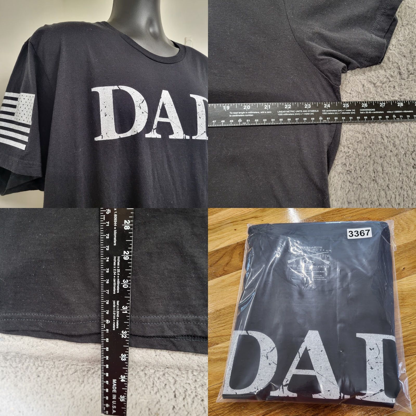 Vintage **Grunt Style Patriotic Dad T-Shirt Men's XXXL Black Liberty Flag** User: **Grunt Style Patriotic Dad T-Shirt Men's XXXL Black Liberty Flag** Size US XXL / EU 58 / 5 - 8 Thumbnail
