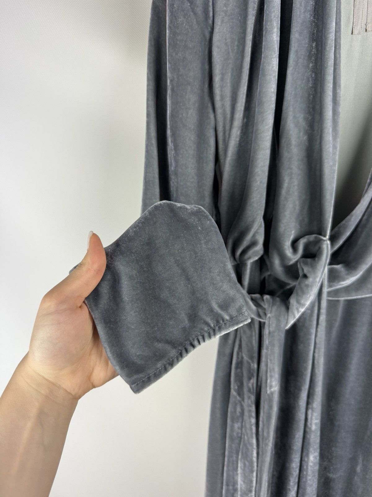Rick Owens Rick Owens Avant-Garde Velvet Wrap Midi Cardigan Dress Size S / US 4 / IT 40 - 10 Thumbnail