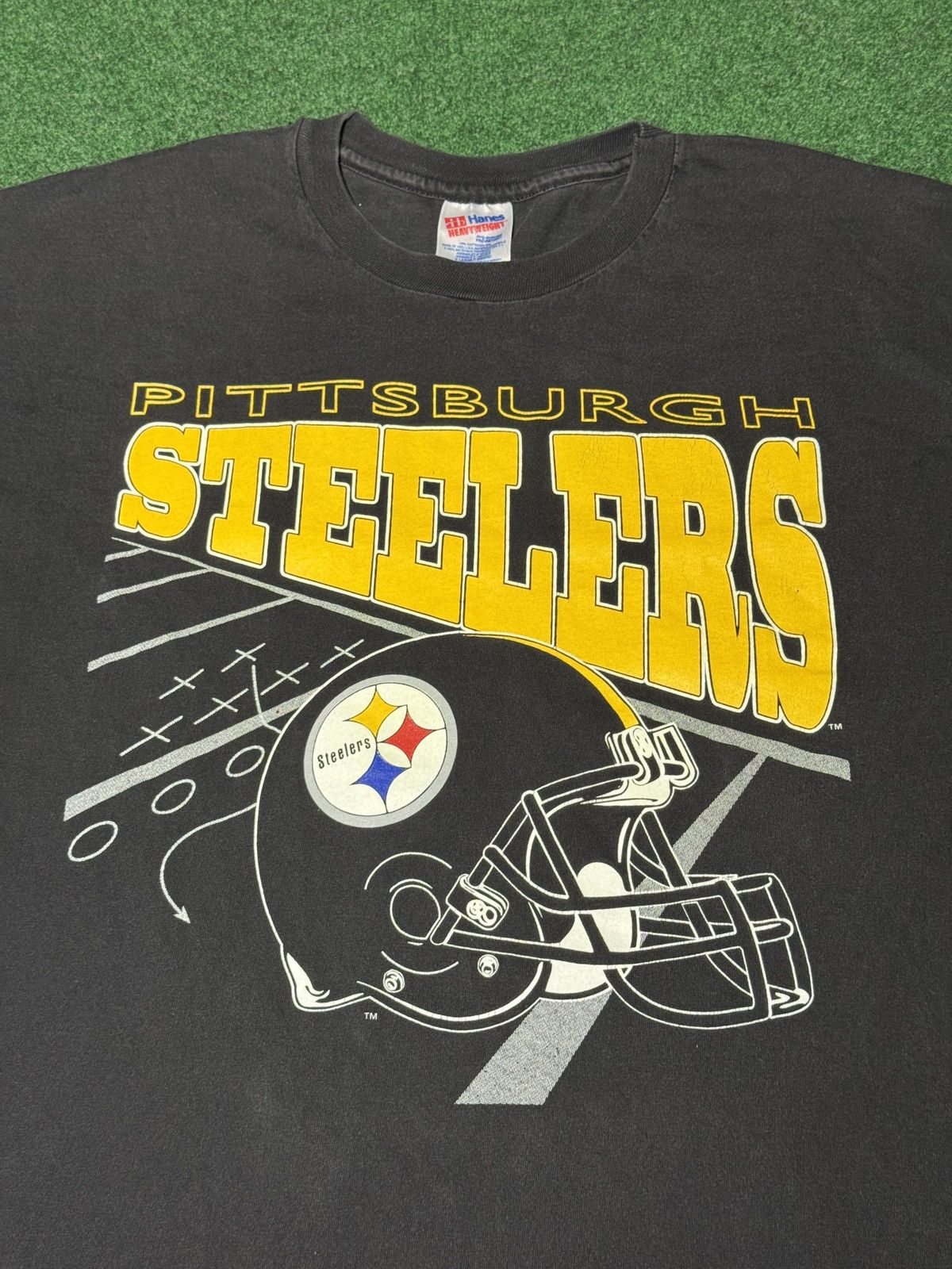 NFL × Vintage Vintage 90s Pittsburgh Steelers Retro Big Graphic T Shirt Size US XL / EU 56 / 4 - 2 Thumbnail