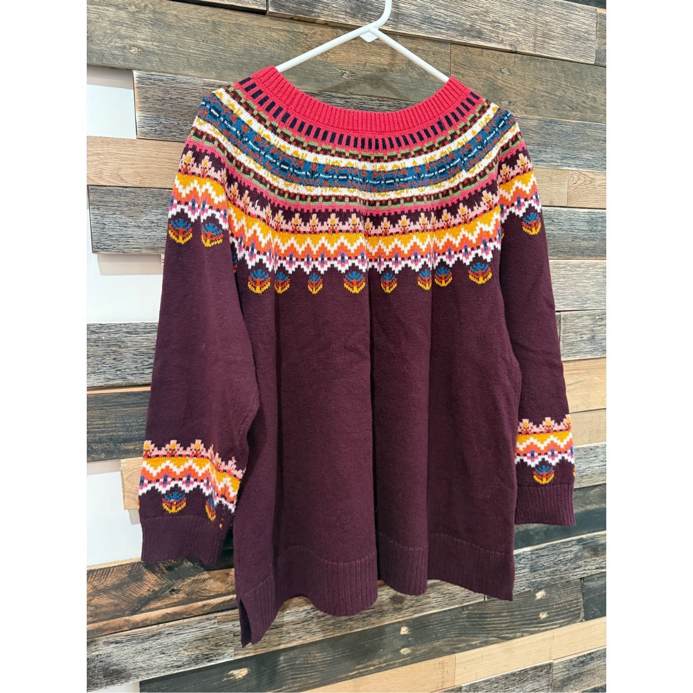 Other Talbots fair isle crew neck sweater Plus size 3X petite Size 4XL / US 24-26 - 3 Thumbnail