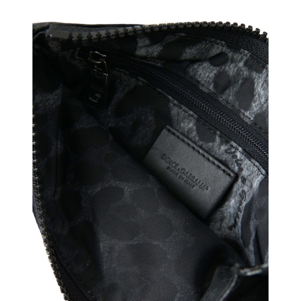 Dolce & Gabbana Dolce & Gabbana Black Nylon Logo Plaque Keyring Pouch Clutch Size ONE SIZE - 7 Thumbnail