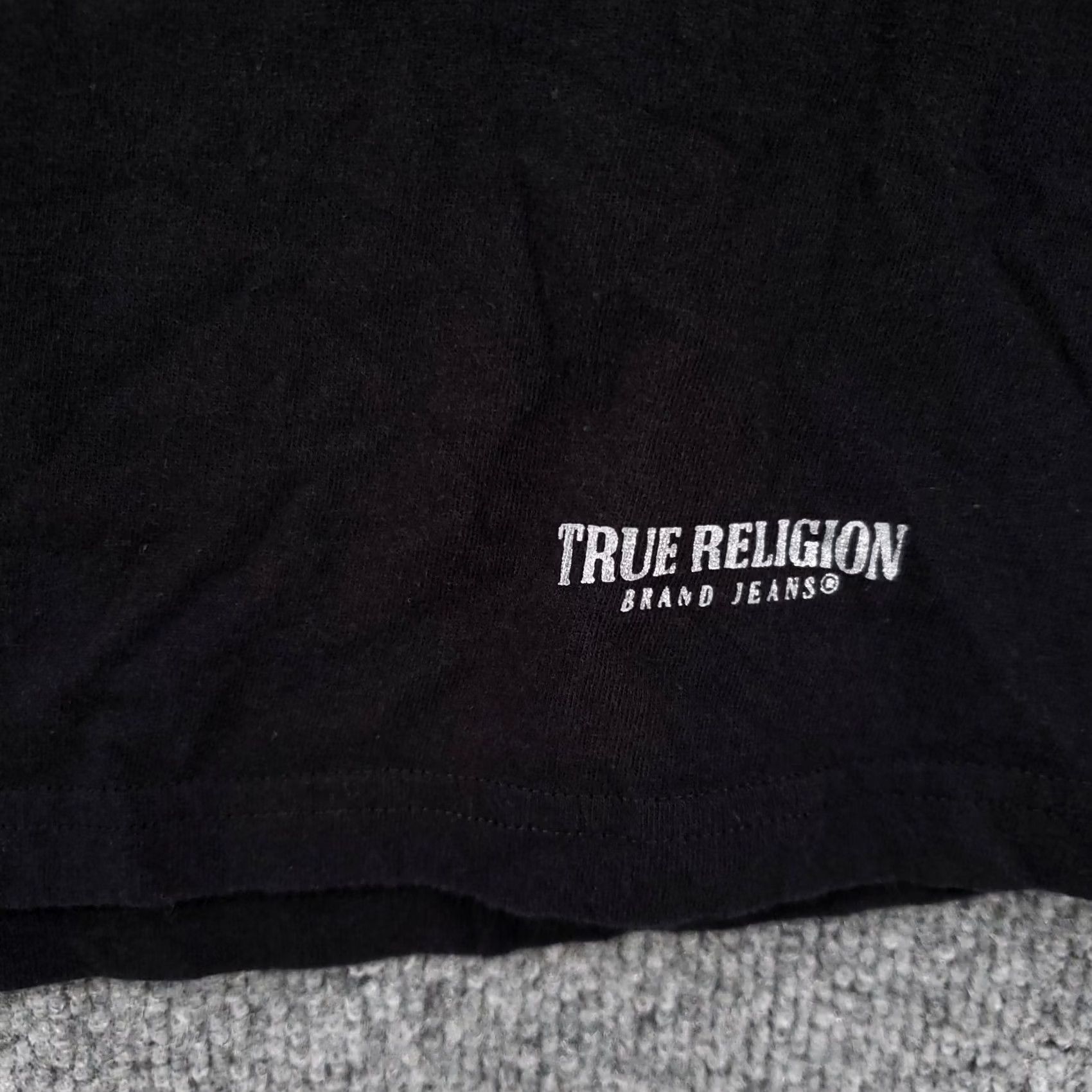 True Religion True Religion Shirt Mens XL Black Short Sleeve Horseshoe Spellout Pullover Tee Size US XL / EU 56 / 4 - 3 Thumbnail