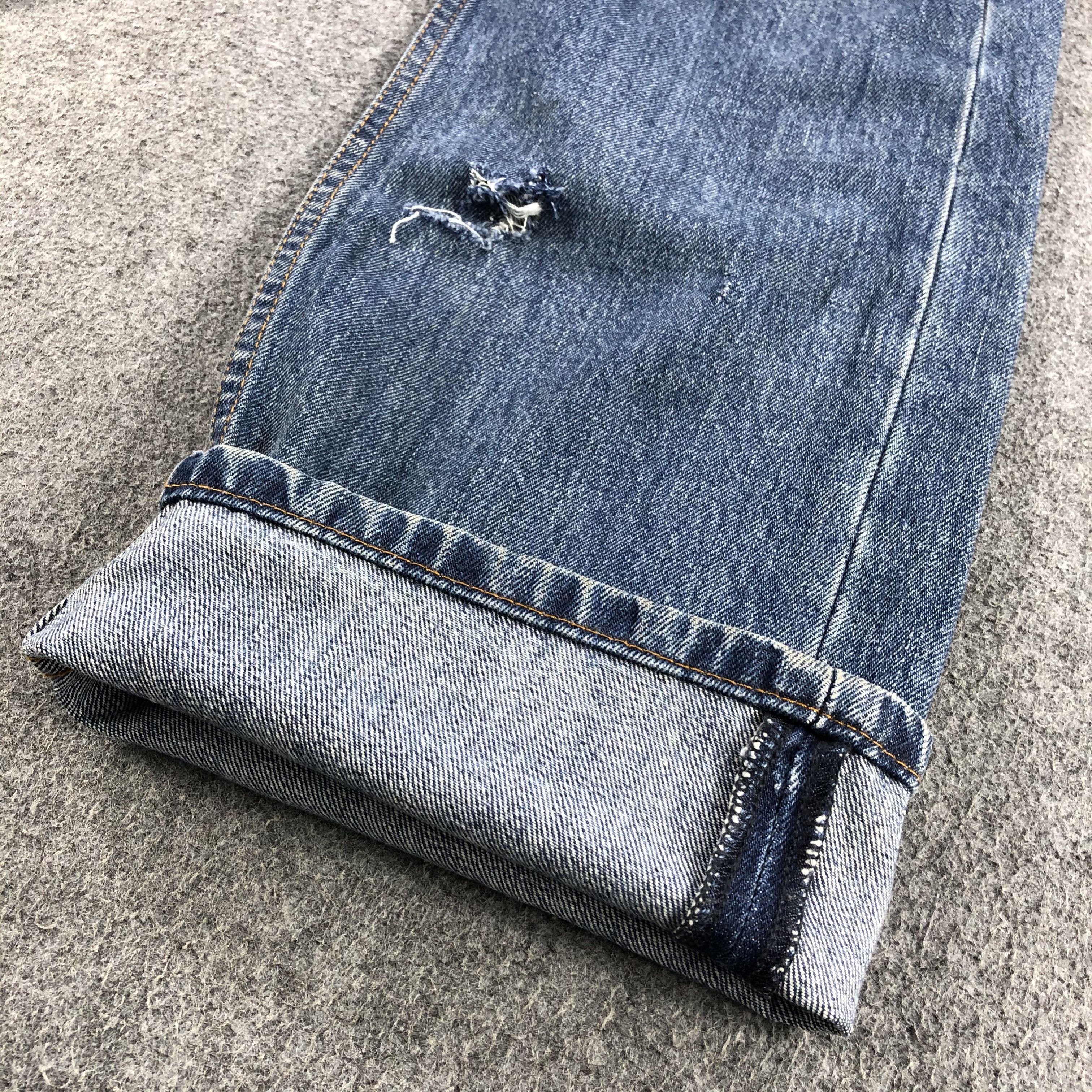 Levi's Vintage Blue Washed Levis 505 Jeans-J982 Size US 37 - 7 Thumbnail