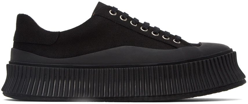 Jil Sander o1y1124 Platform Low-Top Sneakers in Black Size US 8 / EU 41 - 4 Thumbnail